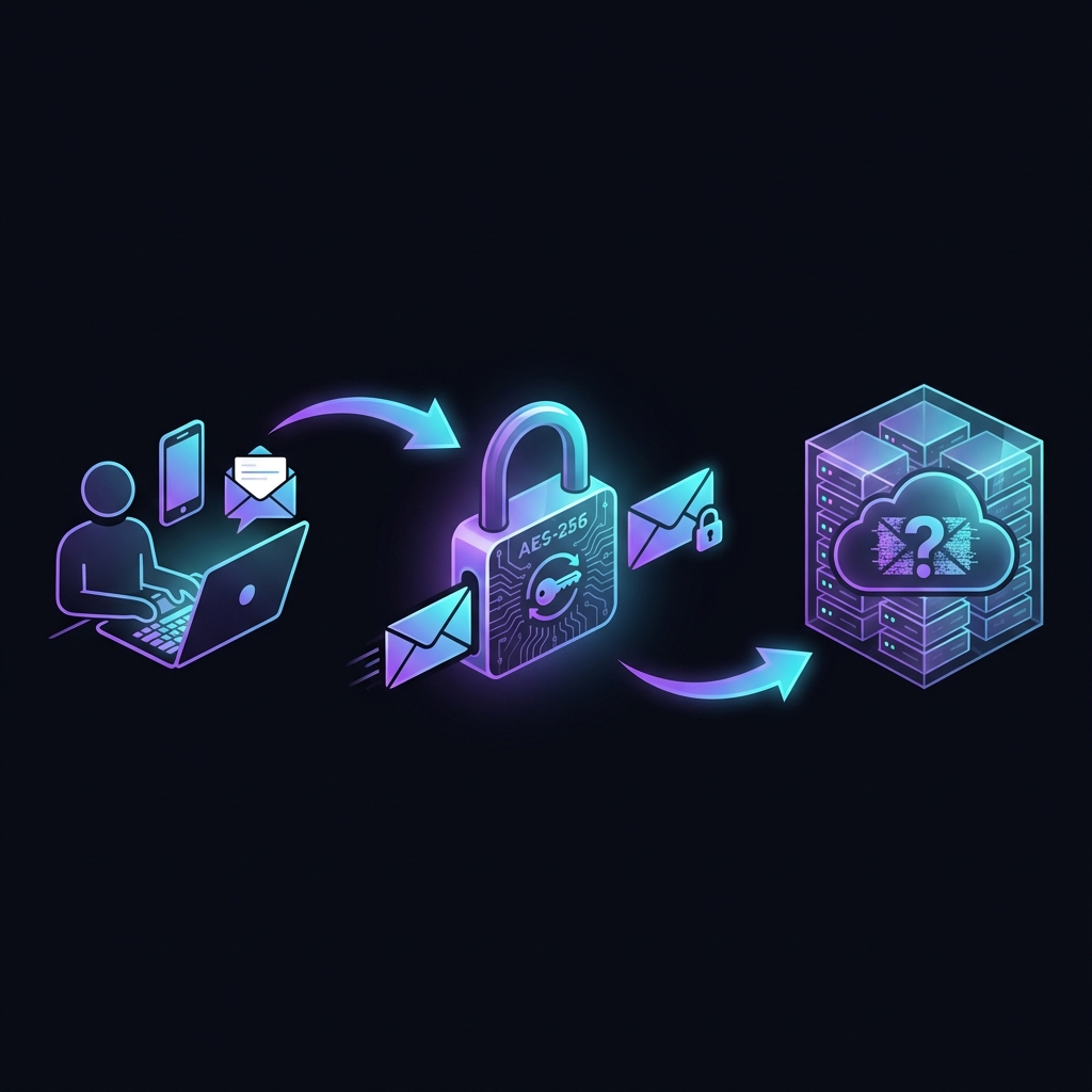 Zero-knowledge encryption process diagram
