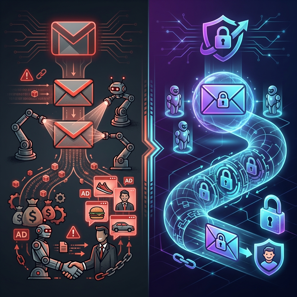 Traditional email vs PAAVS comparison