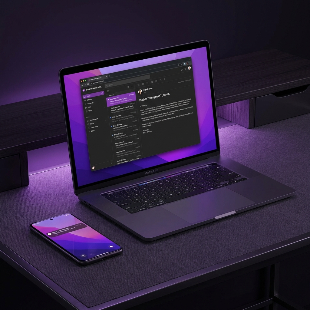 Cross-platform email access web and mobile